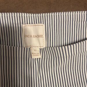 Zac & Rachel Striped Ankle Pants in Blue and White